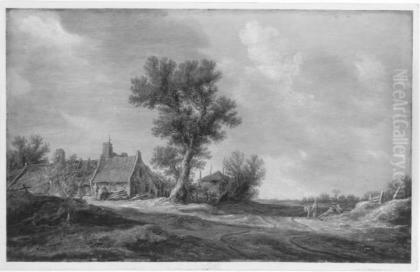Flachlandschaft mit Bauernhof - view 1