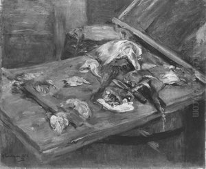 Still life of meat (Fleischstillleben) by Max Liebermann