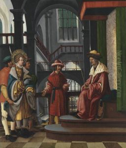 Die Vorfuhrung des hl. Florian vor dem Statthalter Die Vorfuhrung des hl. Florian vor dem Statthalter