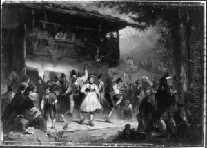 Kirchweihtanz in der Valepp (Olskizze) Kirchweihtanz in der Valepp (Olskizze)