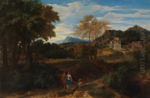 Klassische Landschaft by Jean-Francois Millet