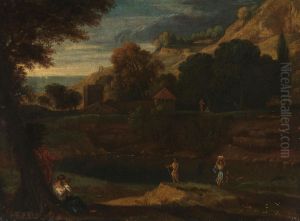 Klassische Landschaft by Jean-Francois Millet