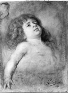 Kleines, rothaariges Madchen by Lenbach Franz Von