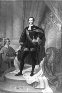 Konig Maximilian II. von Bayern als Hubertusritter by Wilhelm von Kaulbach