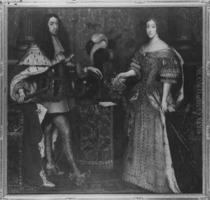 Ferdinand Maria, Elector of Bavaria(1636-1679) and his wifePrincess Henriette Adelaide of Savoy(1636-1676) by Sebastiano Bombelli
