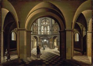 Inneres des Aachener Domes by Hendrik van Steenwijk I