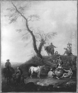 Mittagsrast by Johannes Lingelbach