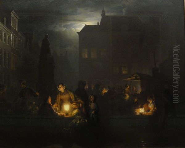 Nachtlicher Markt in Antwerpen - view 1