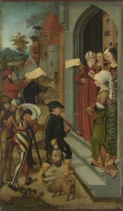 Ruckkehr Davids mit dem Haupt des Goliath by Bernhard Strigel