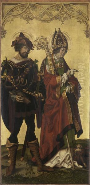 Die hll. Eustachius und Valentin Ruckseite: Hl. Rochus - view 1