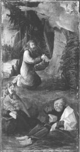 Christus am Olberg (Freie Kopie nach Durers Kupferstich B. 4) by Albrecht Durer