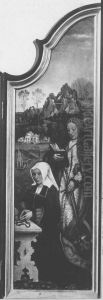Hl. Katharina mit Stifterin by Master Of Frankfurt