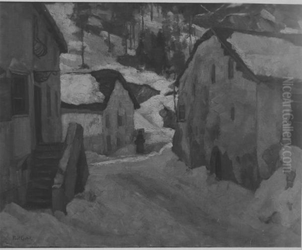 Dorfstrasse im Winter - view 1