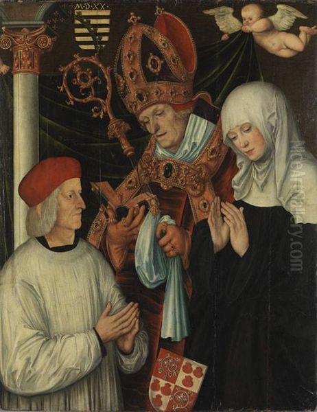 Gabriel of Eyb, Bishop of Eichstatt, with Sts Wilibald and Walburga - view 1