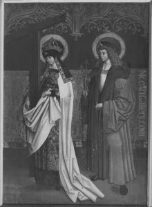 Die hll. Helena und Sebastian by Thoman Burgkmair