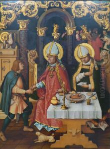 Katharinenaltar: Die hll. Ulrich und Conrad