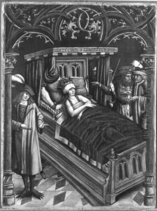 Der Teufel in Gestalt eines Junglings im Gemach der Kaiserin Kunigunde by Hans Holbein the Elder