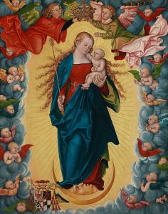 Virgin on the crescent of the moon by Lucas Cranach the Elder