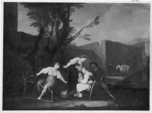 Landliche Szene (Spinnerinnen)
