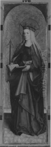 Die hl. Ursula Ruckseite mit hl. Brigitta abgesagt (Inv.-Nr. 1207) by Bartholomaus Zeitblom