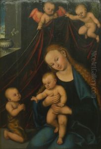 The Virgin and Child with St John as a Child by Lucas Cranach the Elder
