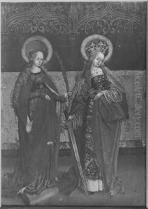 Die hll. Katharina und Barbara by Thoman Burgkmair