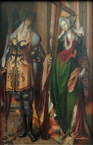 Kaiser Konstantin und die hl. Helena by Cornelis Engebrechtsz.