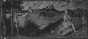 Jonas und der Wal by Lucas Cranach the Elder