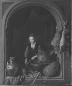 Die Kochin by Gerrit Dou
