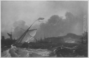 Die Reede von Plymouth by Ludolf Backhuysen II