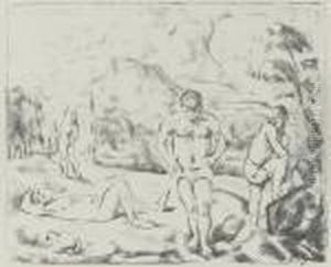 The Large Bathers by Paul Cezanne
