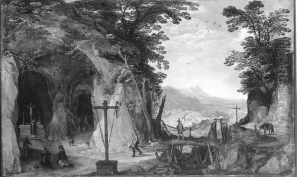 Landschaft mit Felskapelle - view 1