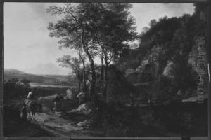 Italienische Landschaft mit Holzbrucke by Jan Both