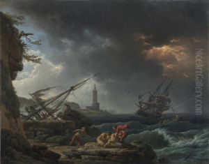 Die Gefahren des Meeres by Joseph Vernet