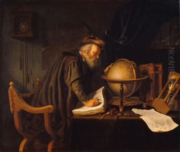 Old Man with a Globe - view 1