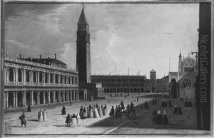 Blick uber die Piazzetta gegen den Markusplatz by Canaletto