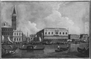 Dogenpalast und Piazzetta by Canaletto