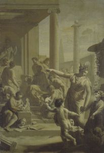 Einfuhrung in den Tempel der Schonen Kunste by Adriaen Van Der Werff