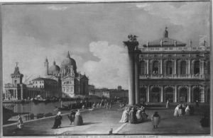 Sudteil der Piazzetta mit der Biblioteca Marciana und Canale Grande by Canaletto