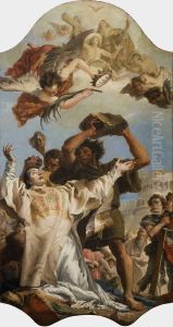 Steinigung des hl. Stephanus by Giovanni Domenico Tiepolo