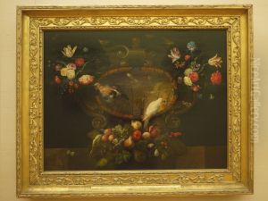 Stillleben mit Blumen, Fruchten, Vogeln Stillleben mit Blumen, Fruchten, Vogeln