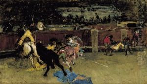 Bullfight. Wounded Picador Bullfight. Wounded Picador