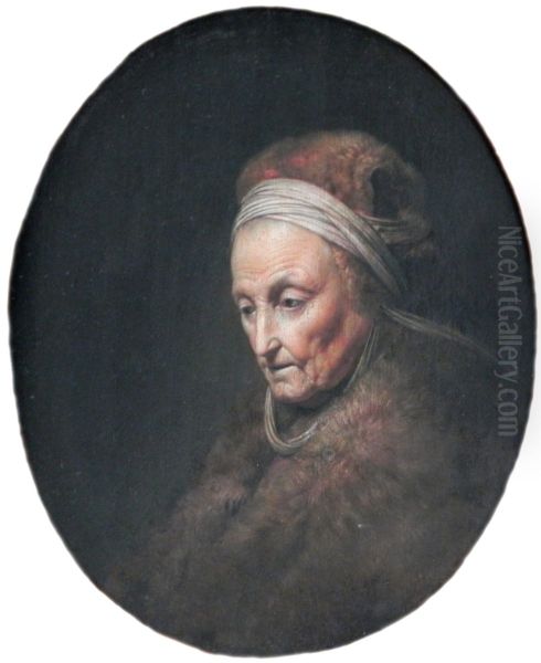 Old Woman with Fur Cap - view 1