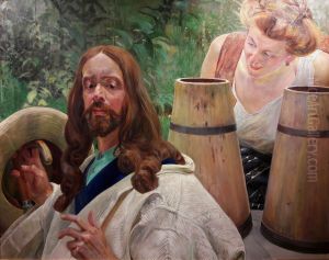 Christ and the Samaritan woman.