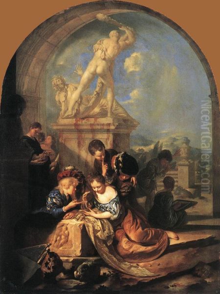 Children Playing before a Hercules Group - view 1