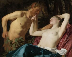 Satyr and Nymph by Gerard van Honthorst