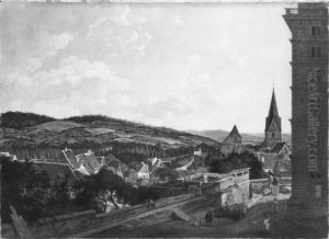 Blick von Schloss Aschaffenburg auf die Stadt gegen Norden (Aschaffenburger Zyklus)