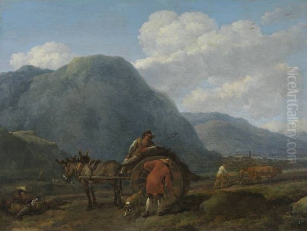 Landschaft mit Eselskarren - view 1