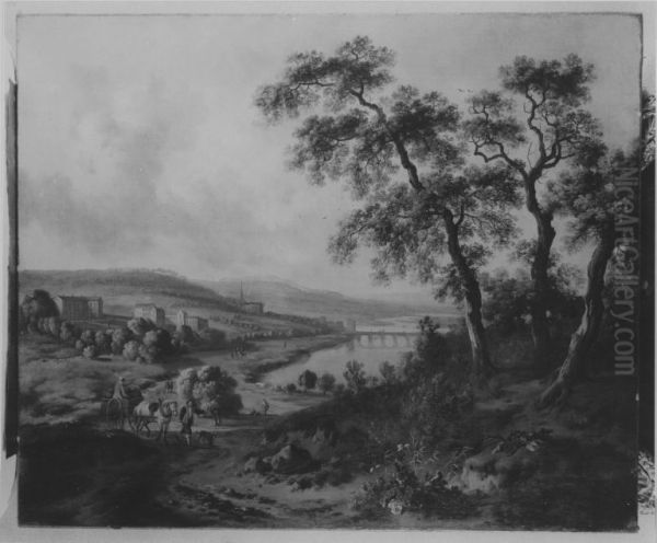 Landschaft mit Fluss - view 1