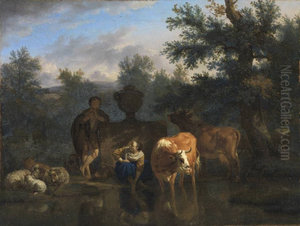 Landscapes with cattle and shepherds Landscapes with cattle and shepherds